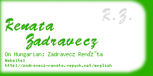 renata zadravecz business card